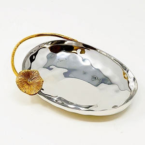 Bol de service en aluminium jetable de luxe pour chips et fruits, de haute qualité, personnalisable pour la décoration de la maison - Product Image 1