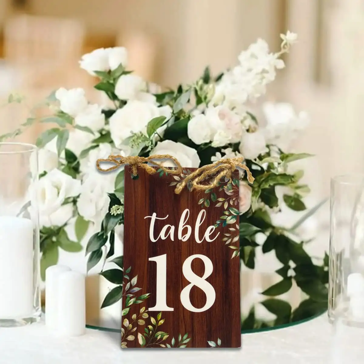 wooden table numberes Wedding Centerpieces for Tables natural wooden place card holders for Reception Decor