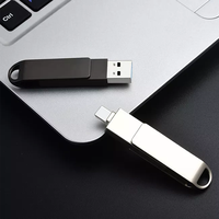 Gitra – clé Usb 3 en 1 pivotante en métal, support à mémoire de 16GB, support à mémoire de 64GB et 32GB, support à mémoire de 128GB