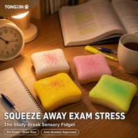 TONGXIN Kawaii Toast Bread Squishy PU Foam Slow Rise Squeeze Toy Aesthetic Sensory Fidget Anti Stress Wholesale OEM