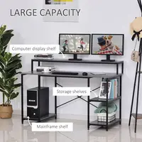 Vekin – mobilier de bureau moderne en acier et bois, bureau d'ordinateur avec étagères de rangement, table d'étude