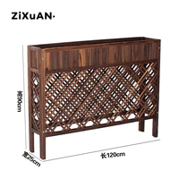 Support de lit de jardin en bois de sapin massif, boîte de plantation de fleurs, boîte de pot d'intérieur, cadre de grilles, boîte de plantation, porte décorative