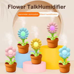 Humidificador <span class=keywords><strong>con</strong></span> Diseño de Flor, Luz Nocturna Colorida, Humidificador de Vapor Frío USB, Decoración de Planta en Maceta, Humidificador como Regalo para Niñas - Product Image 6