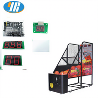 Kit de simulation de machine de basket-ball d'arcade de luxe pour pousseur de pièces prise ue pour parents enfants jeu de sport jeux à pièces