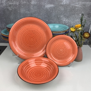 Mini Ciotole in Ceramica Dipinte a Mano in Stile Coreano, Grandi Piatti per Zuppa Moderni - Product Image 4