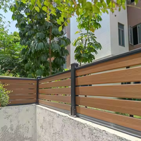 Pagar Horizontal Modern dari Paduan Aluminium Berlapis Bubuk, Tahan Lama, Ramah Lingkungan, untuk Keamanan Rumah dan Penggunaan di Halaman
