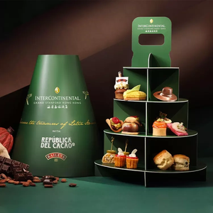 <span class=keywords><strong>Torre</strong></span> de Exhibición de Pasteles y Cupcakes de 3 Niveles Personalizada, Papel Repujado y Cartón para Panadería, Cajas Tipo Carpeta para Donas, <span class=keywords><strong>Sushi</strong></span> y Pan - Product Image 4