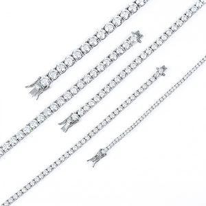 Bracelet Tennis Moissanite GRA Ice Out en Argent S925, Style Hiphop, pour Hommes et Femmes, Bracelet de Mode Moissanite, <span class=keywords><strong>le</strong></span> <span class=keywords><strong>Moins</strong></span> <span class=keywords><strong>Cher</strong></span> - Product Image 2