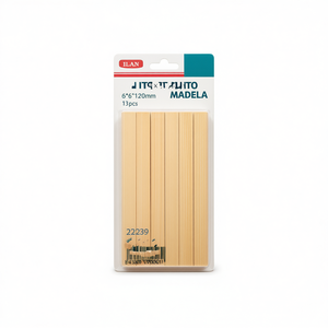 ILAN Palitos de Madera 6x6x120mm 13 Piezas Material de Construcción para Manualidades - Product Image 2