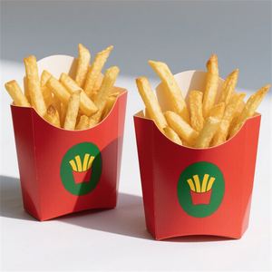 <span class=keywords><strong>Frites</strong></span> Hot Dog Hamburger Fast Food Emballage Boîte <span class=keywords><strong>Livraison</strong></span> à Go Burger <span class=keywords><strong>Frites</strong></span> Boîtes Papier Kraft Jetable Qualité Alimentaire Blanc - Product Image 3