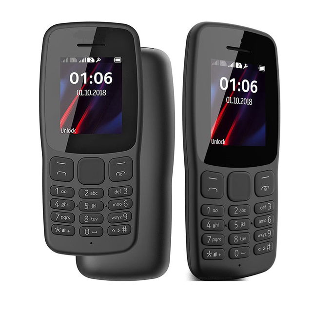 Factory Price Black 1.77 Inch LTE Dual SIM Mobile Phone with Camera Flashlight and 0.3MP Camera TFT Display Model for 106