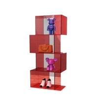 Présentoir en acrylique pour magasin, étagère à chaussures et sacs, vitrine, accessoires de présentation, étagère de rangement multicouche pour la maison