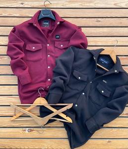 Chemise-veste en coton vintage pour homme, à double poche, manches longues, boutonnée, décontractée, tissu doux, style streetwear, à porter en superposition - Product Image 4