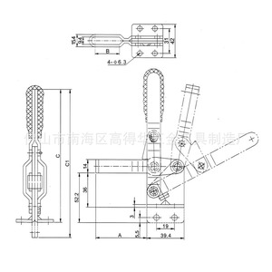 Highdehua Gh-101e Vertical <b>Quick</b> <b>Clamp</b> Galvanized Steel Manual Clamping Tool For Woodworking And Metalworking - Product Image 5