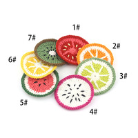 Met de hand gehaakte katoenen fruitschijfjes Frisse stijl Watermeloen Warmte-isolatiepads Haar- en kledingaccessoires Alle seizoenen