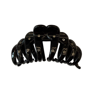 Fermagli per capelli in plastica ABS WB, fermagli a pinza effetto tartaruga alla moda, fermagli a squalo con strass, accessori per capelli da donna - Product Image 1