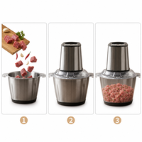 Hachoir à viande et à aliments électrique commercial en plastique avec poignée pour usage domestique en cuisine