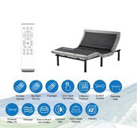 Base de lit rembourrée réglable électrique avec inclinaison tête-pieds, pliable, pour grossistes en meubles - Fournisseur Fabricant