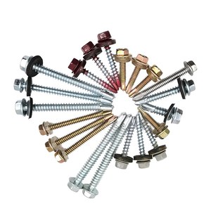 En stock al por mayor: Tornillos de acero autoperforantes para techos con cabeza hexagonal y arandela de caucho EPDM para suministro de ensamblaje de maquinaria - Product Image 1