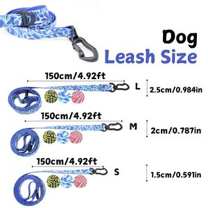 Set di design di lusso impermeabile e resistente in PVC/PU collari per cani da passeggio regolabili con guinzaglio imbottito 1.2m stampa collare per cani personalizzato - Product Image 4