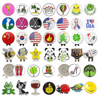 Marqueurs de balles de golf en fer coloré avec logo personnalisé Marqueur de golf magnétique en métal Marqueurs de golf avec logo personnalisé