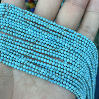 Perles de pierre d'agate turquoise en vrac tailles 6mm perles de pierres précieuses bricolage couleur bleue fabriquées à partir de matériel de perle de cristal