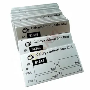 Metal Serial Number Stainless Steel Plates Qr Code Barcode Tags Aluminium Asset Labels