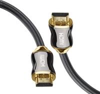Câble HDMI personnalisé en métal plaqué or 4K 8K 24K, Can 2.1 30AWG