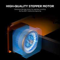 Graveur laser ACMER M2 Rouleau rotatif à axe Y à 360 ° avec gravure d'objets cylindriques de 4 à 138mm Anneau pour graveur laser ACMER P1P2