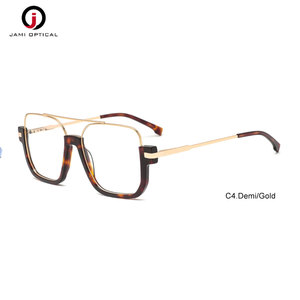 ベストセラーのアセテートステンレススチール製光学フレーム、カスタムロゴデザイナーズグラス、アセテートアイウェア、メタルグラスフレーム、眼鏡 - Product Image 5