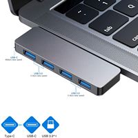 Station d'accueil pour ordinateur portable avec adaptateur Thunderbolt 3 USB 3.0 4 ports pour MacBook Pro/Air Type-C Hub avec disponibilité en stock