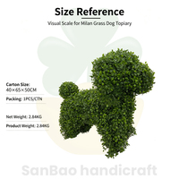 Figurine d'animal en herbe artificielle Milan 40x65x50cm pour la décoration intérieure et extérieure de la maison, du jardin, du patio, de la cour et de la pelouse