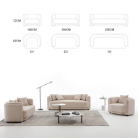 Juego de Sofás de Nuevo Tipo, Muebles Modernos para Sala de Estar, Sofá de Alta Gama para Hotel, Sofá de 1, 2 y 3 Plazas