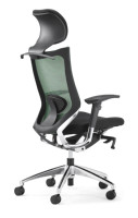 Chaise de bureau exécutive ergonomique moderne en maille avec support lombaire et roulettes à roulement fluide pour le bureau à domicile