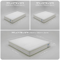 Matelas intelligent AISLUMBERX Queen Size avec airbags, fermeté réglable, 6 airbags, surveillance du sommeil, confort adaptatif, contrôle via l'application Tuya, OEM