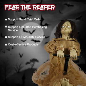 Decorazione terrore casa stregata puntelli animati canto scheletro Halloween Animatronic - Product Image 6