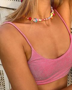 2025 חדש מותאם אישית באיכות גבוהה להגדיר ביקיני חם למכירה חוף עם בגדי ים לוגו פס בעלי חיים בתוספת גודל - Product Image 5