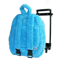 Bagages bleus d'ours de peluche de sac à dos avec les roues démontables et le remplissage de coton de pp