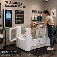 Machine à laver pour chien DPbathe avec cuve transparente en acrylique pour une surveillance facile de la station de lavage des chiens