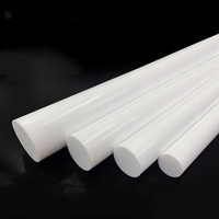 Barre ronde en PTFE, pure, extrudée, à faible friction, isolante électrique, en polytétrafluoroéthylène vierge, en stock