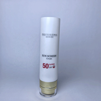 Tube de soin de luxe avec capuchon à clapet doré brillant pour crème solaire, nettoyant visage, lotions hydratantes, masque facial – Personnalisable