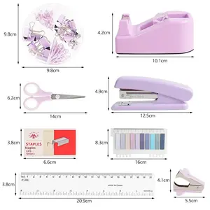 Suministros <span class=keywords><strong>de</strong></span> Oficina <span class=keywords><strong>de</strong></span> Plástico Morado <span class=keywords><strong>de</strong></span> Suministro Directo <span class=keywords><strong>de</strong></span> Fábrica GF: Perforadora Manual, <span class=keywords><strong>Grapadora</strong></span>, Clips para Papel, Grapas, Tijeras - Product Image 2