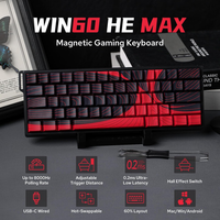 Clavier mécanique filaire magnétique Aula WIN60 HE avec rétroéclairage RGB, disposition 60 %, actionnement réglable, interrupteurs à effet Hall 8000 Hz