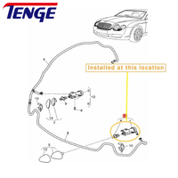 Tenge 2PCS Bumper Washer Jet Carrier pour Bentley Continental Gt Gtc & Flying Spur 2004-2018 3W0955965 3W0955966