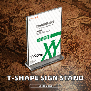 Từ t-hình dạng Acrylic hiển thị Rack chủ cho nhà hàng đám cưới Bảng Tabletop menu và nơi thẻ đứng - Product Image 3