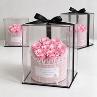 Bouquet de roses éternelles faites à la main, cadeau de fleurs éternelles pour la Saint-Valentin, la fête des mères, Noël, le Nouvel An, un anniversaire