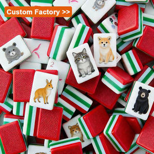 Juego de Mahjong Americano de Alta Calidad con Fichas de Acrílico Personalizables en Color/Patrón/Tamaño/Número de Capas, Estilo Occidental - Product Image 1