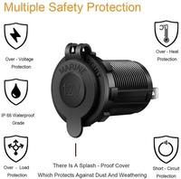Enchufe de encendedor de cigarrillos de 12-24V, cargador de coche marino, adaptador de toma de corriente, enchufe de encendedor impermeable