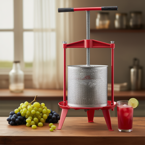 Prensa manual para vino de frutas de 3.69 galones, extractor de jugo de acero inoxidable para la elaboración de vino - Product Image 2