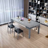 Bureau de direction en bois massif avec tiroirs, table de conférence pour bureau à domicile et salle de réunion - Vente en gros